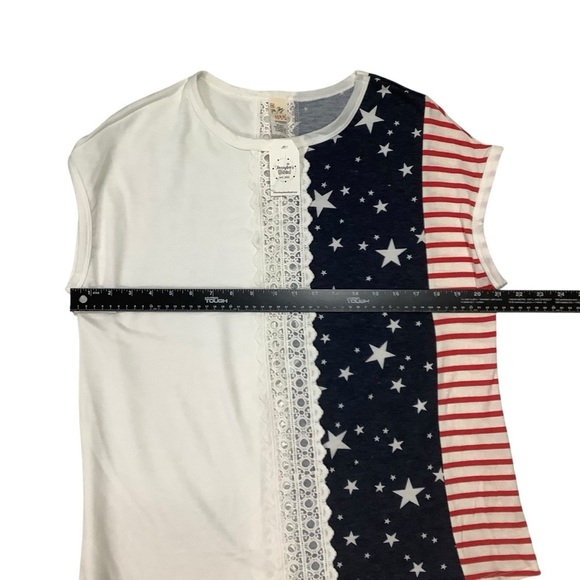NWT 7th Ray American Flag Sleeveless Top Sz Large - Picture 6 of 10